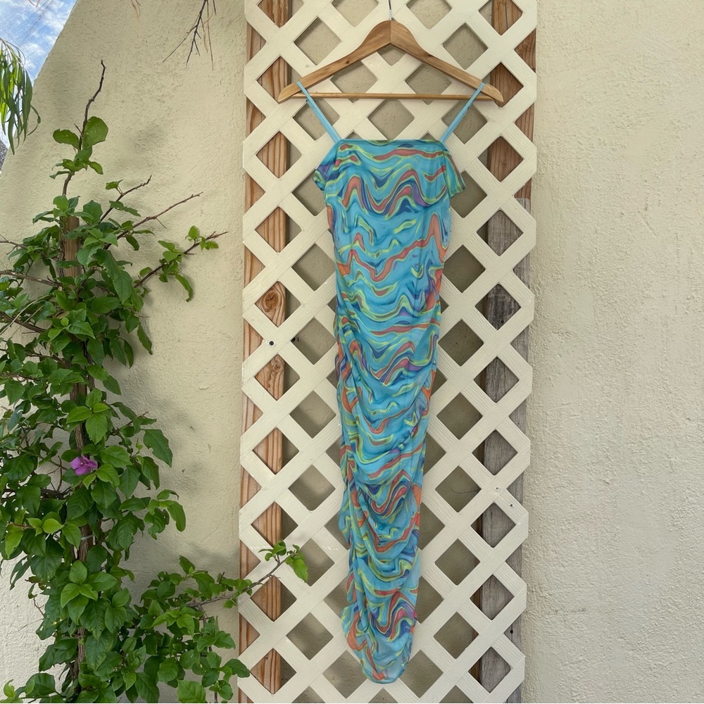 Festival Vibe Bodycon Midi Dress Women's Size Small
